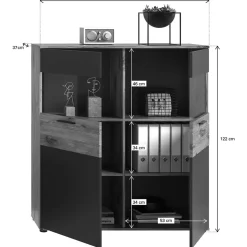 Highboard Vitrine Plestna
