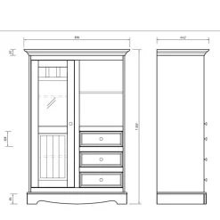 Highboard Vitrine Renero
