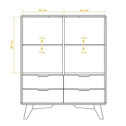 Highboard Vitrine Triancova