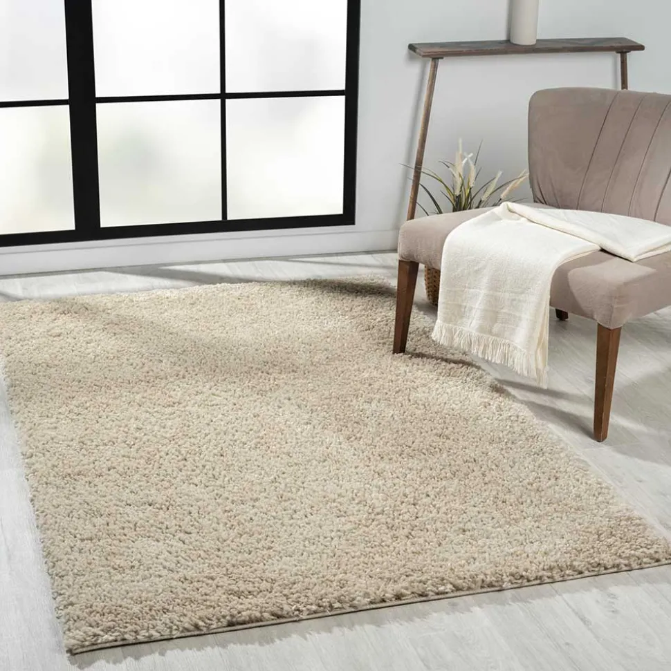 Hochflor Teppich Beige Pisaldo