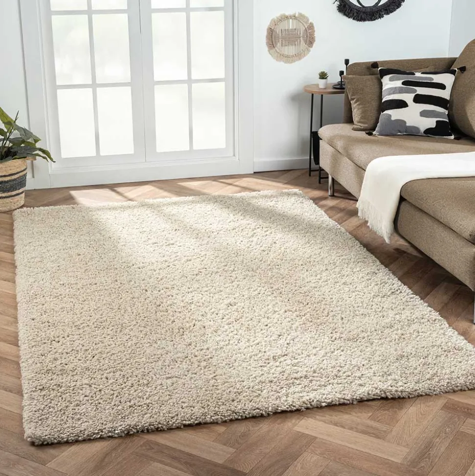 Hochflor Teppich Beige Pisaldo