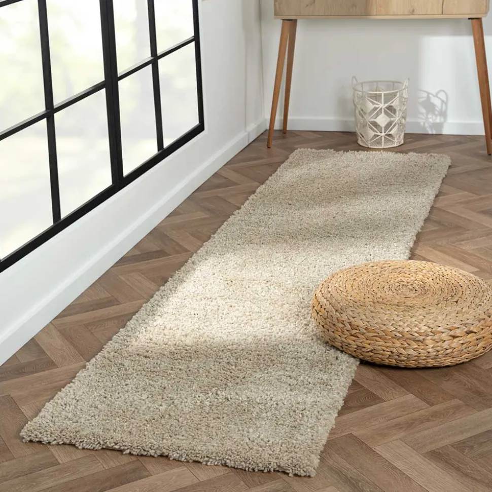 Hochflor Teppich Beige Pisaldo