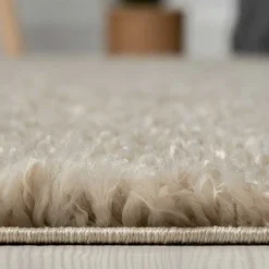 Hochflor Teppich Beige Pisaldo