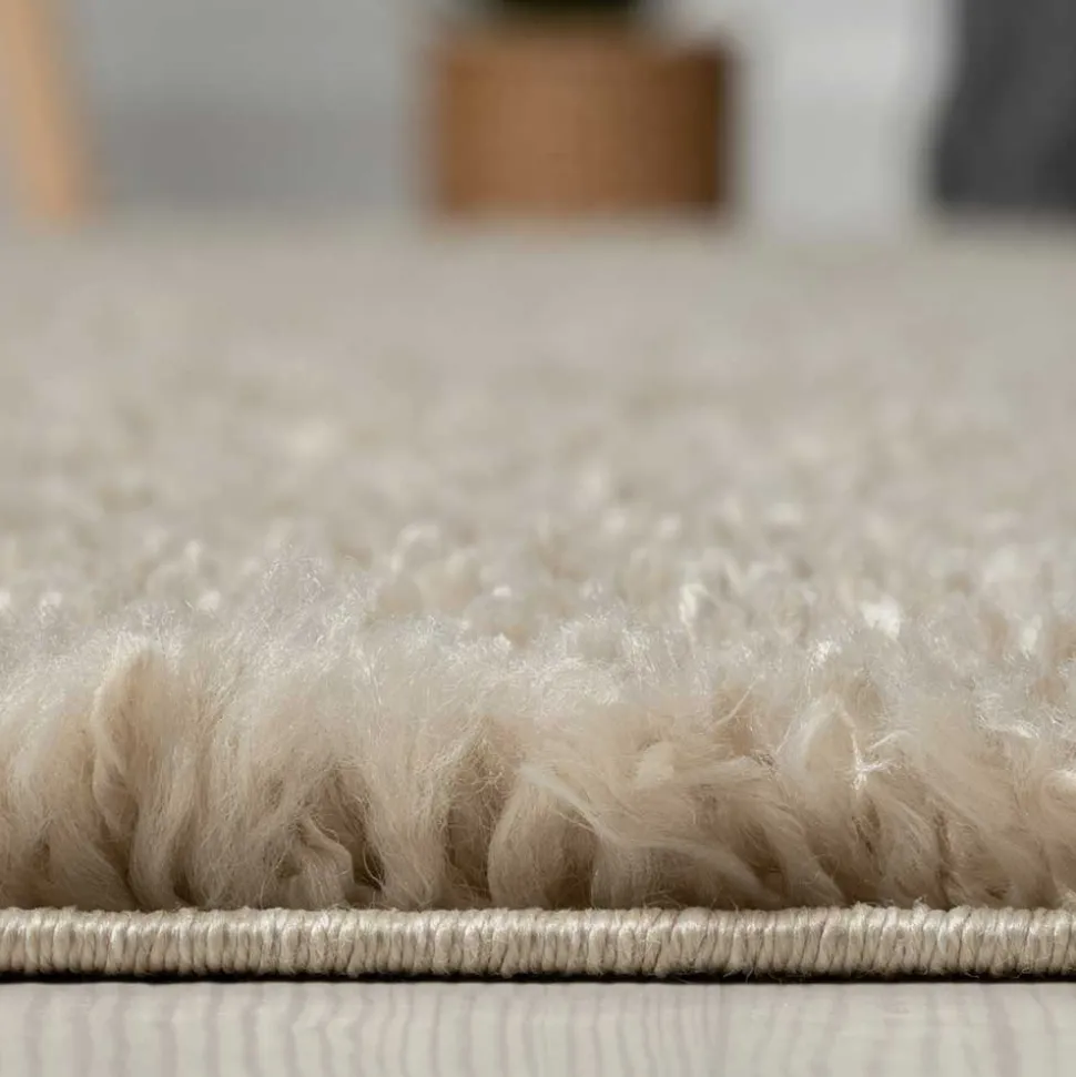Hochflor Teppich Beige Pisaldo