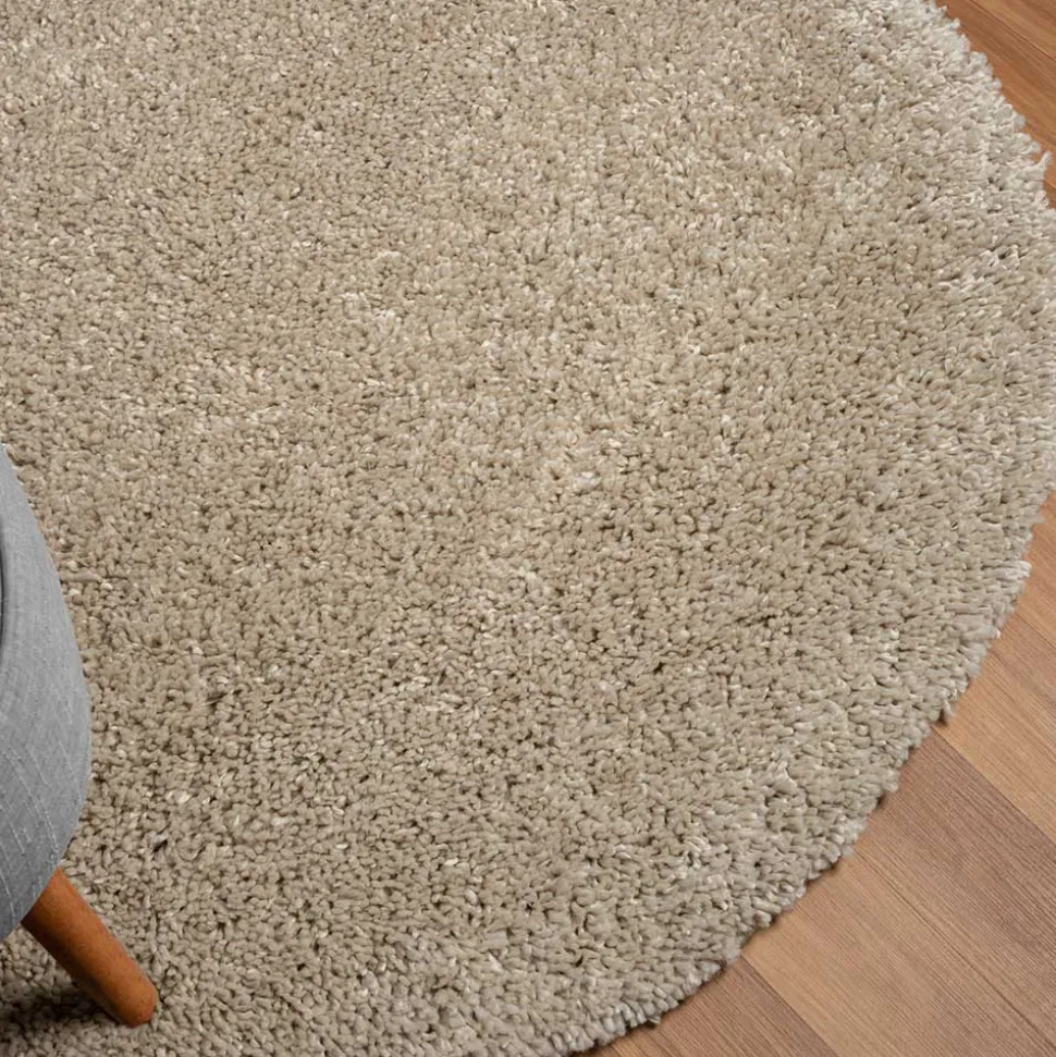 Hochflor Teppich Beige Rondma
