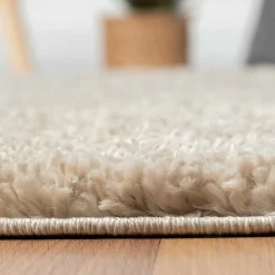 Hochflor Teppich Beige Rondma