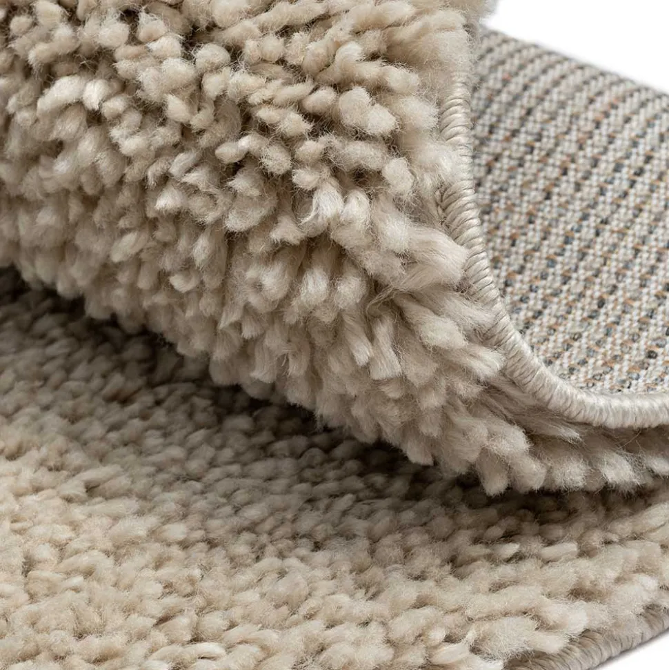 Hochflor Teppich Beige Rondma