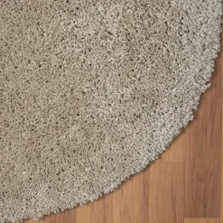 Hochflor Teppich Beige Rondma