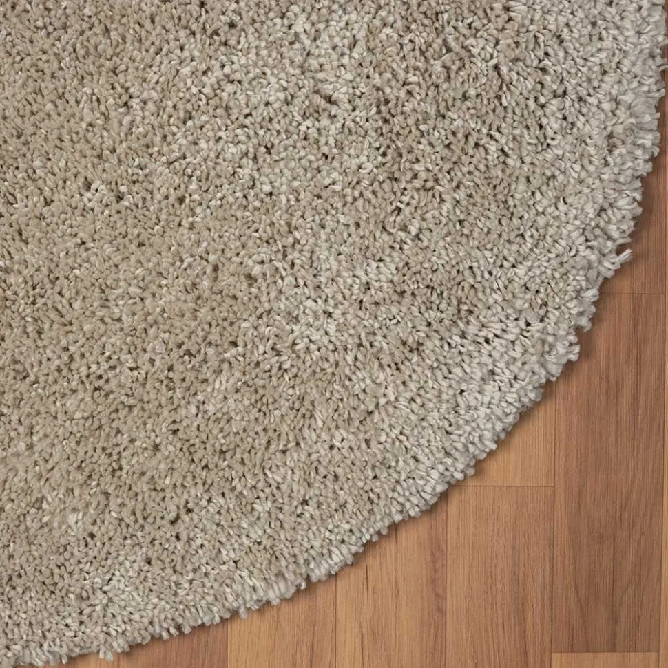 Hochflor Teppich Beige Rondma