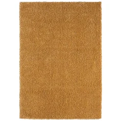 Hochflor Teppich Goldgelb Sesedra