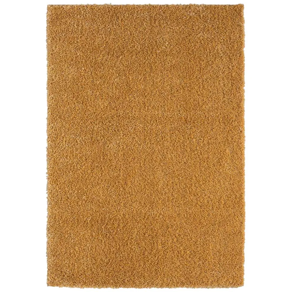Hochflor Teppich Goldgelb Sesedra