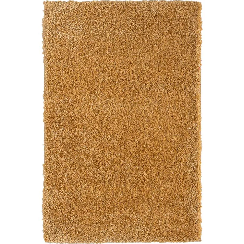 Hochflor Teppich Goldgelb Sesedra