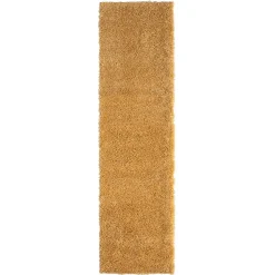 Hochflor Teppich Goldgelb Sesedra