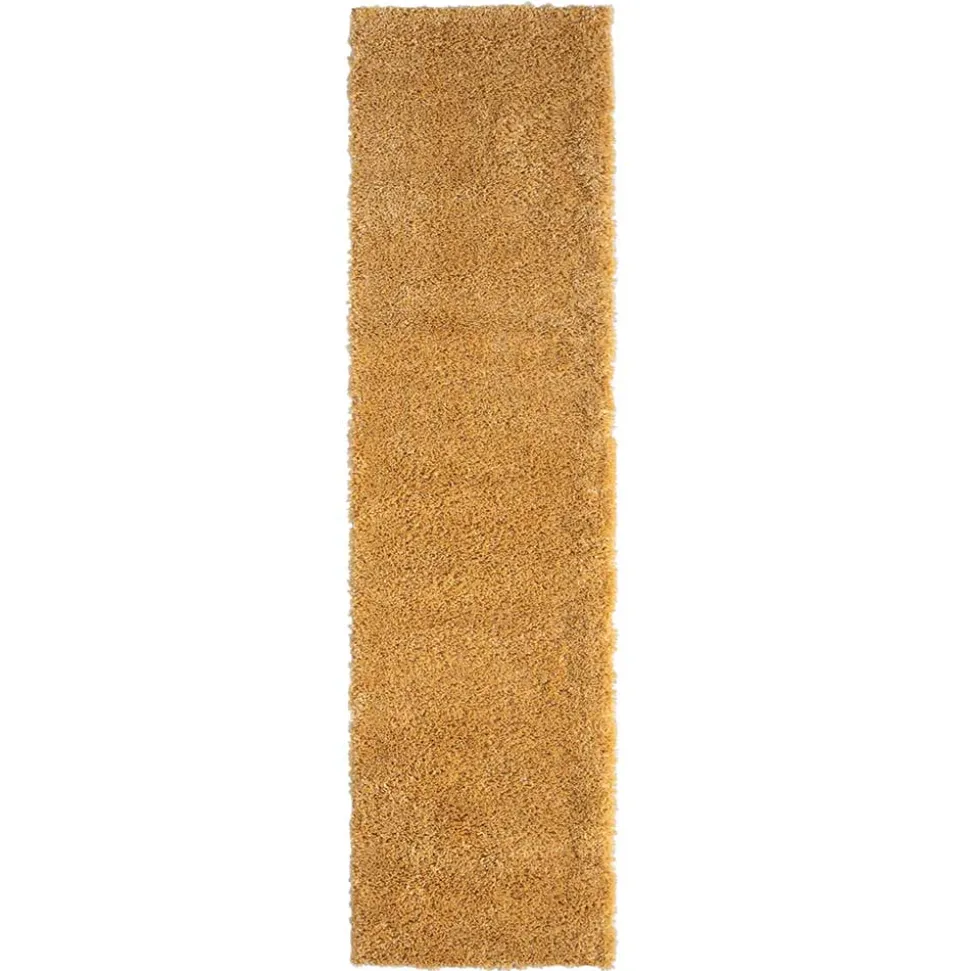Hochflor Teppich Goldgelb Sesedra