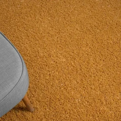 Hochflor Teppich Goldgelb Sesedra