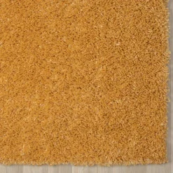 Hochflor Teppich Goldgelb Sesedra