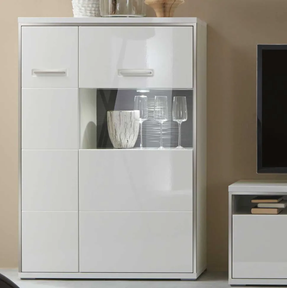 Hochglanz Highboard Lefaria