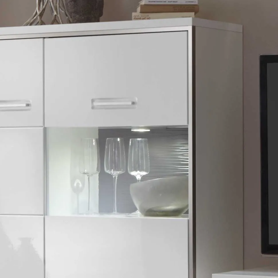 Hochglanz Highboard Lefaria