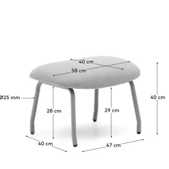 Hocker zum Sessel Deverino