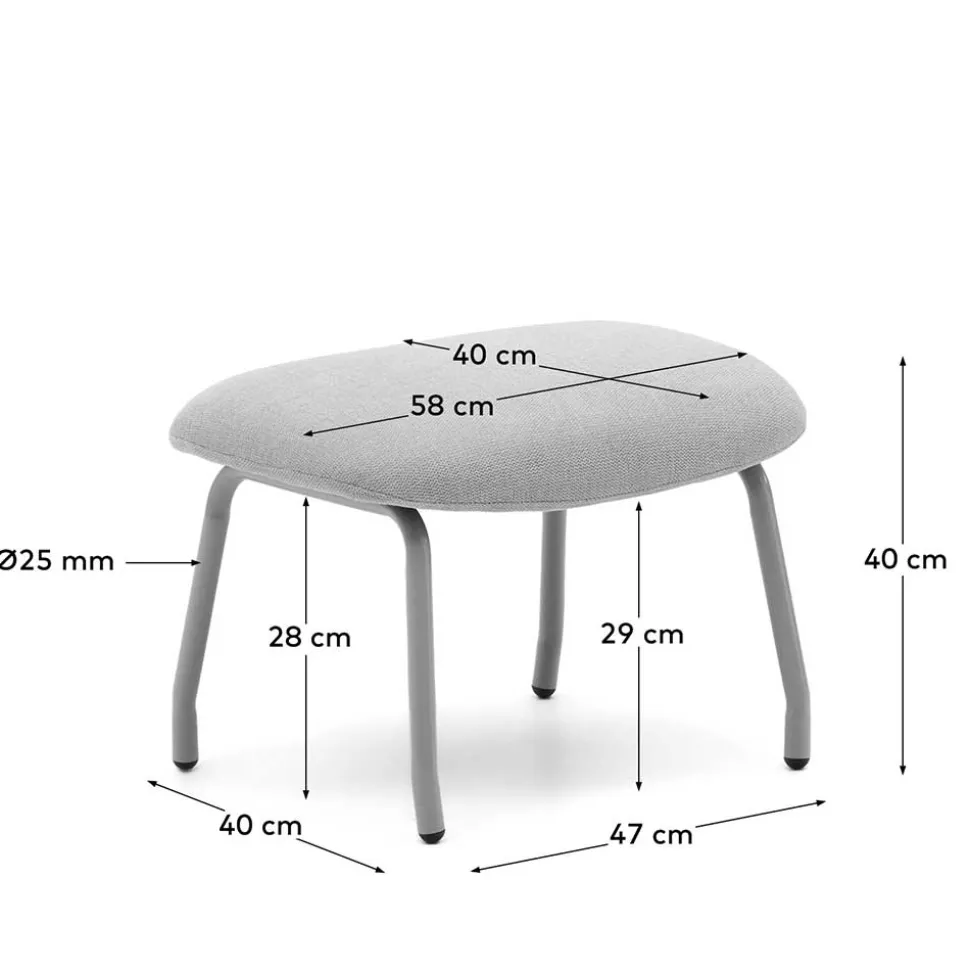 Hocker zum Sessel Deverino