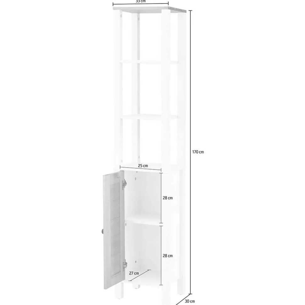 Hoher Badseitenschrank Yarus
