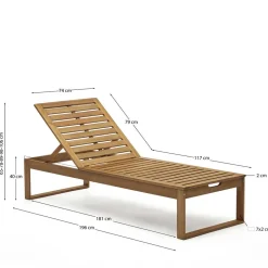Holz Gartenliege Tephanion