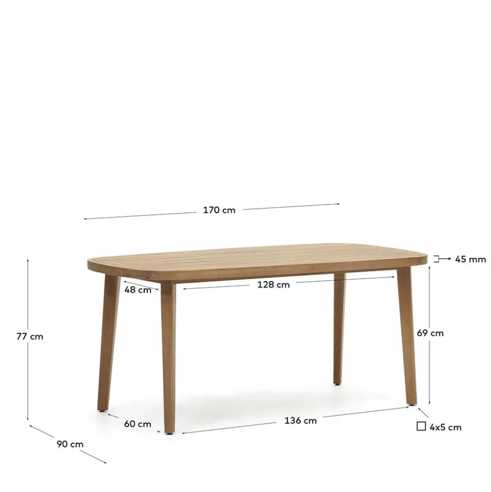 Holz Gartentisch Nurcias