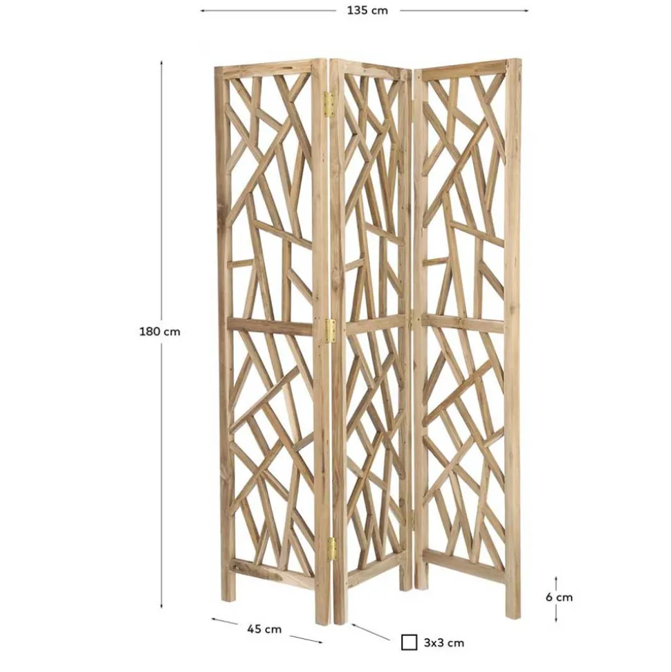 Holz Paravant Adendras