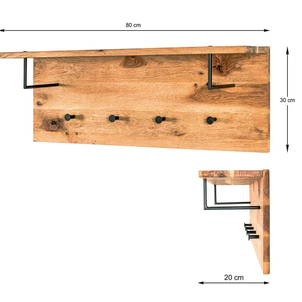 Holz Wandgarderobe Between