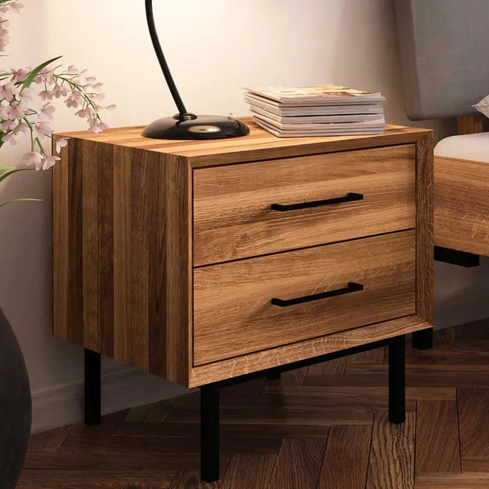Holzbett mit Polster Kopfteil Yalley