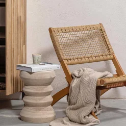 Holzhocker rustikal Shoko