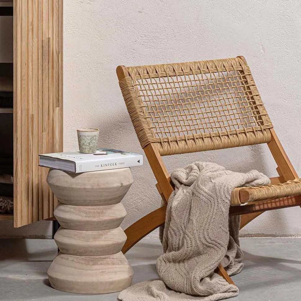 Holzhocker rustikal Shoko