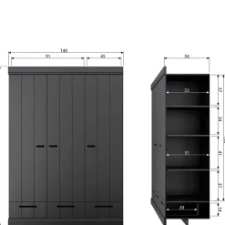 Holzkleiderschrank Jelian
