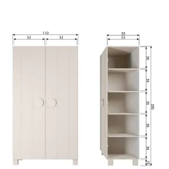 Holzkleiderschrank Malitoya