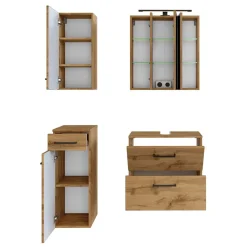 Holzoptik Badmöbel Longos