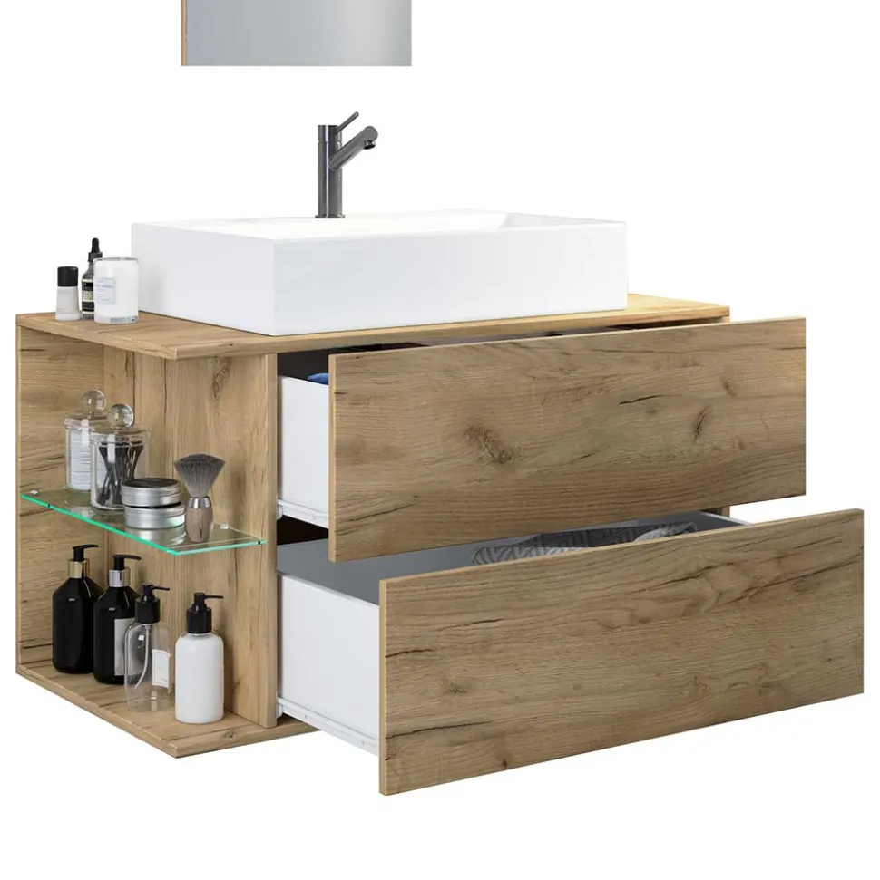 Holzoptik Badmöbel Viramiru