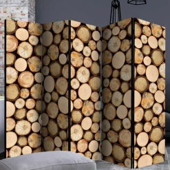 Holzoptik Paravent Albin