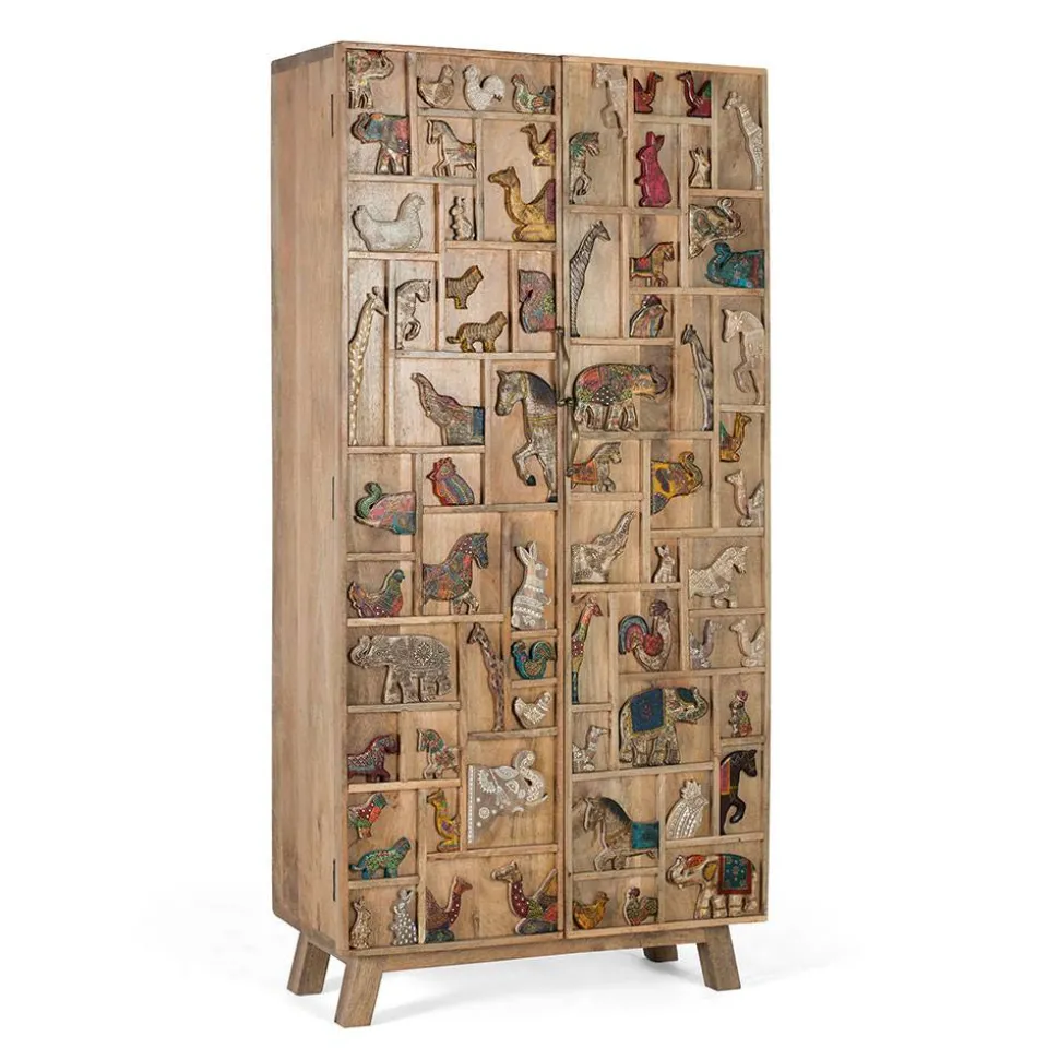 Holzschrank massiv Caveira