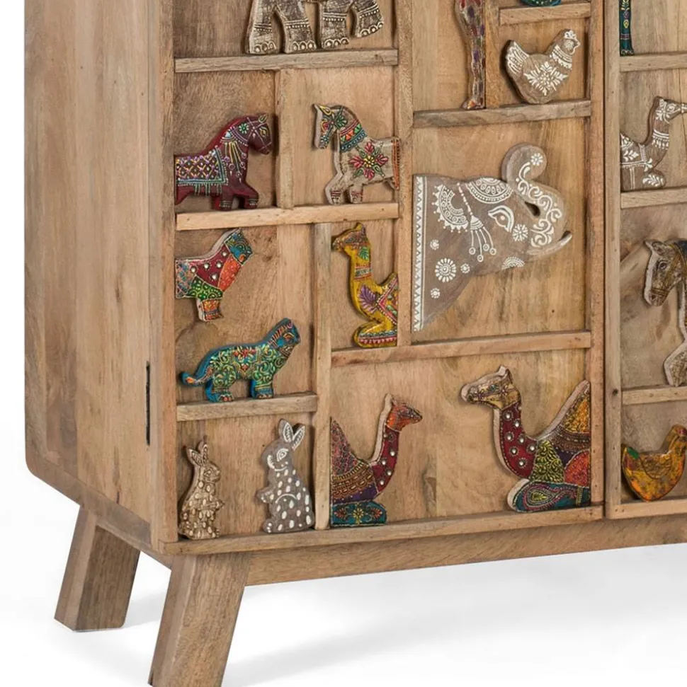 Holzschrank massiv Caveira