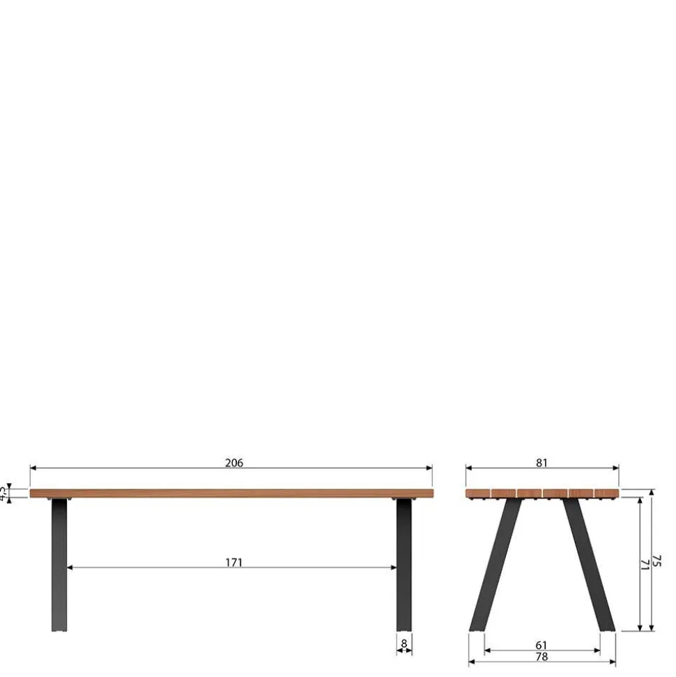 In- und Outdoor Tisch Ginko