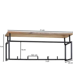 Industriestil Wandgarderobe Liron