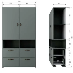 Jugendzimmer Schrank Navulido