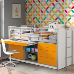 Kinder-Hochbett Orange