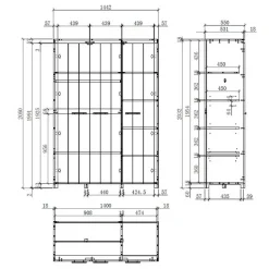 Kinderschrank 3 türig Demossa