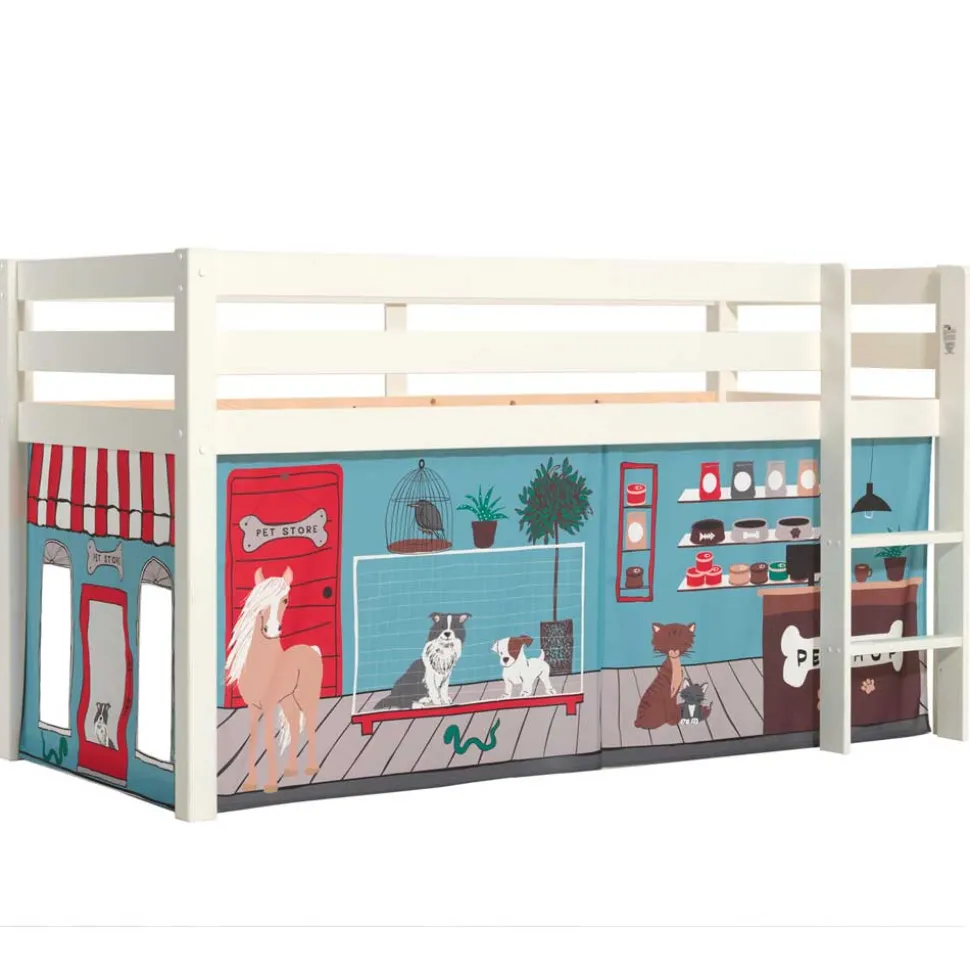 Kinderzimmer Halbhochbett Mint