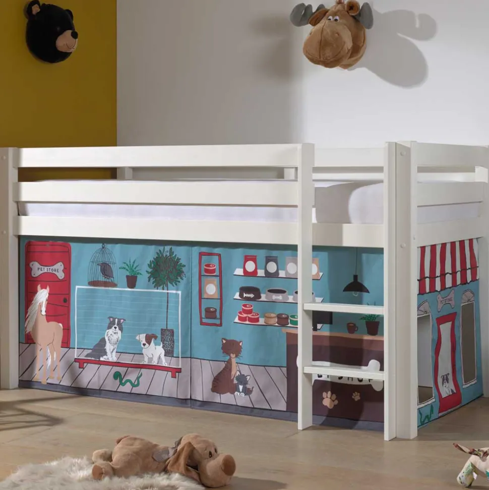 Kinderzimmer Halbhochbett Mint