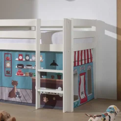 Kinderzimmer Halbhochbett Mint