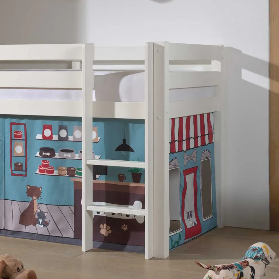 Kinderzimmer Halbhochbett Mint
