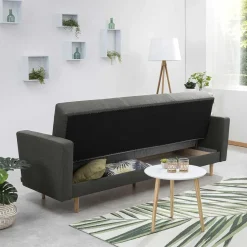 Klappcouch Anthrazit Loytima