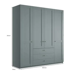 Kleiderschrank 200 cm breit Forjan
